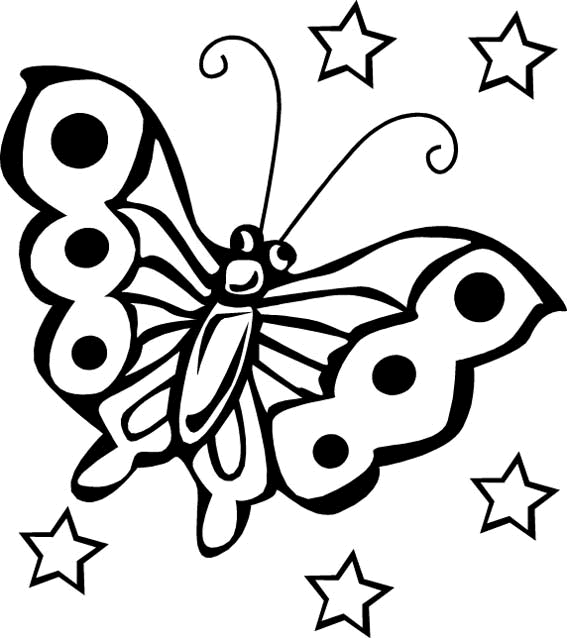 White Butterfly Coloring Pages To Print title=