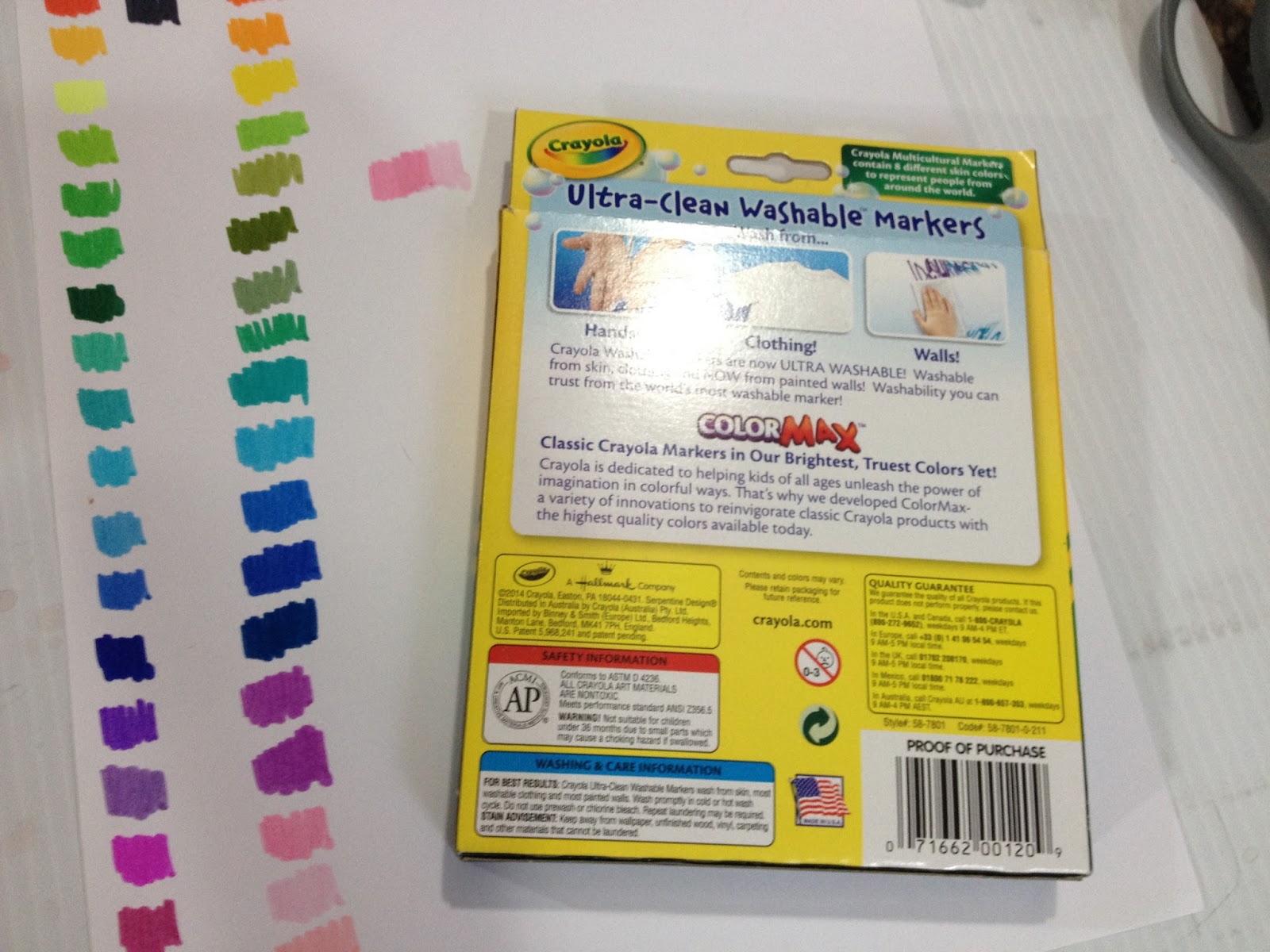 Crayola 24 CRAYOLA WASHABLE MARKERS Felt Tips Colouring Pens Art School Fine Brush Paint 