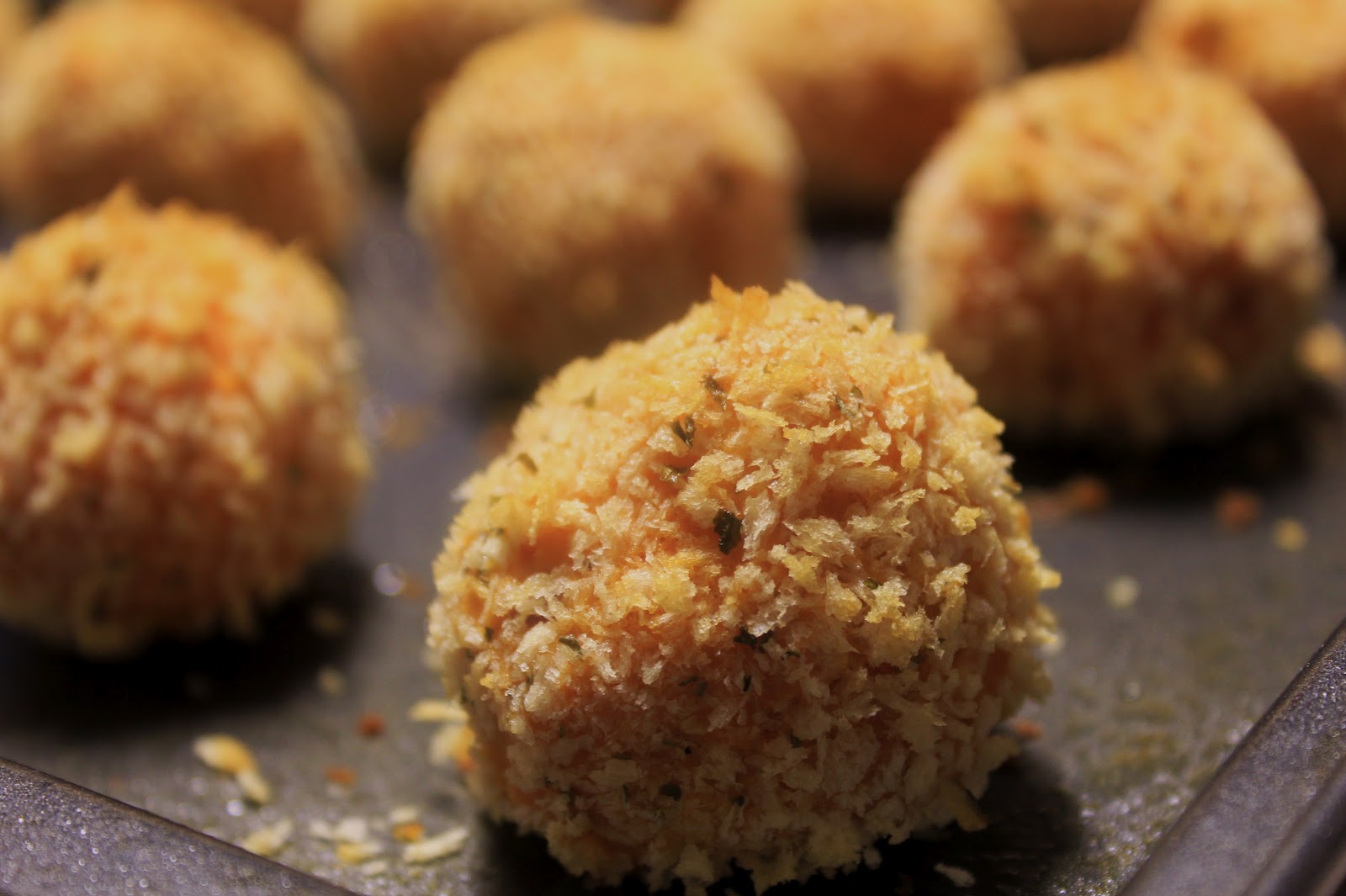 Baked Sweet Potato Panko Crusted Balls Awesomeness 