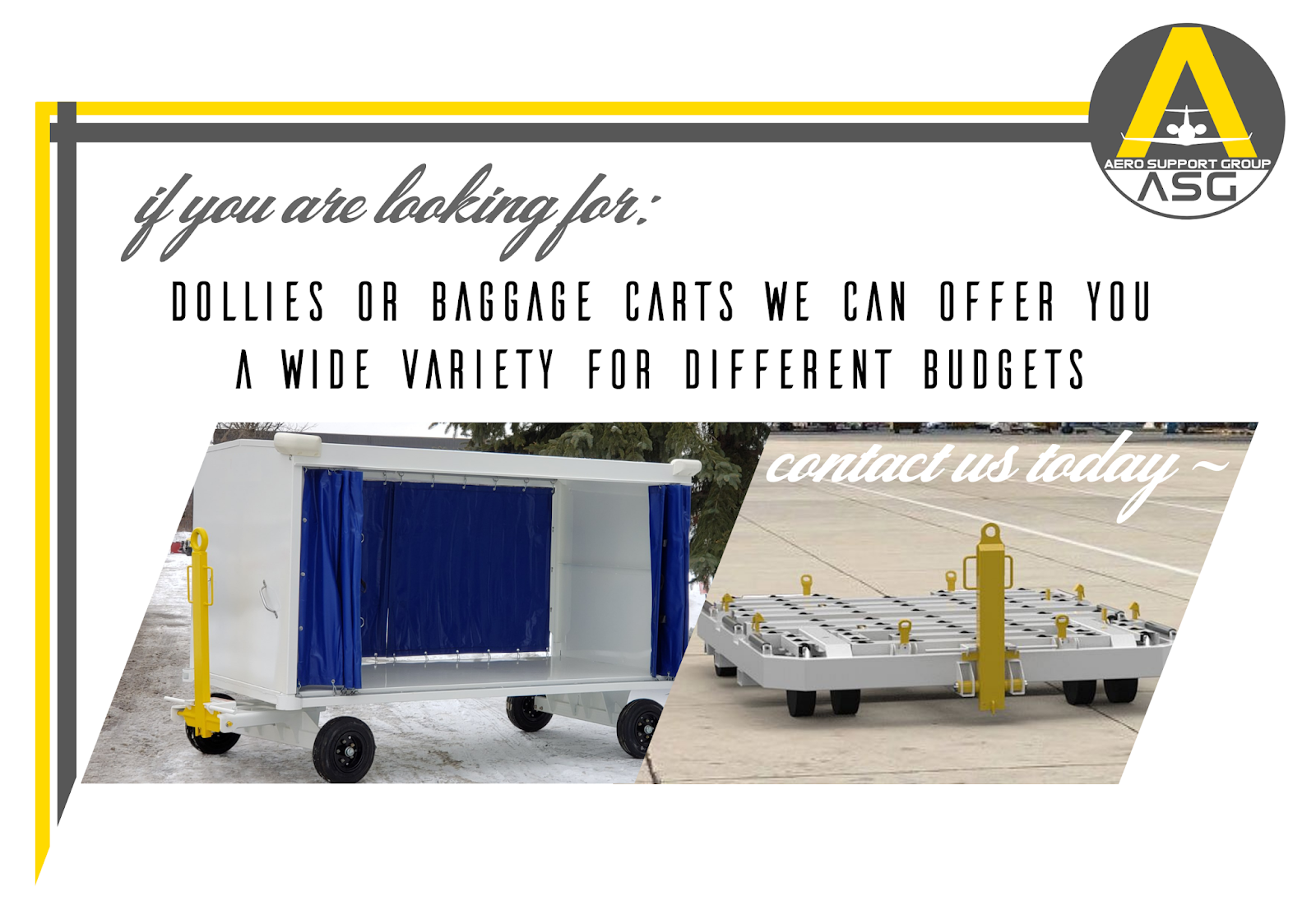 ASG Airport Dollies & Baggage Carts