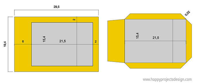 encuadernación japonesa DIY: esquema papel portada