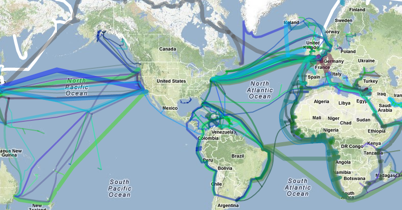 Underwater Fiber Optic Cable Map