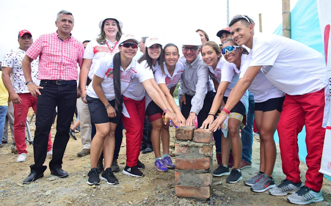 Se dio inicio a la terminación del Patinódromo del Parque Deportivo de Ibagué: Jaramillo puso la primera piedra