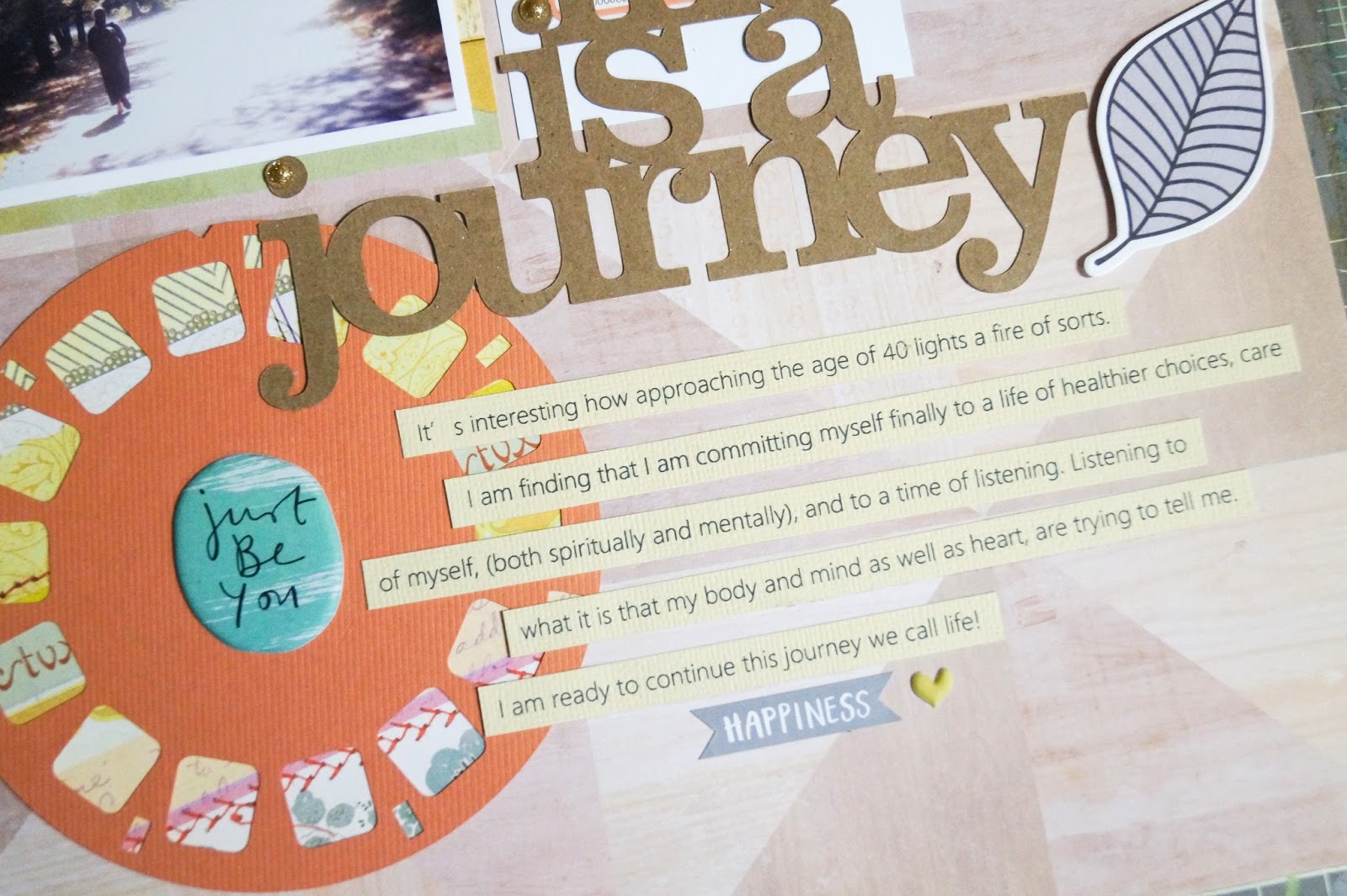 live.life.create.art Life is a Journey Scrapbook Layout