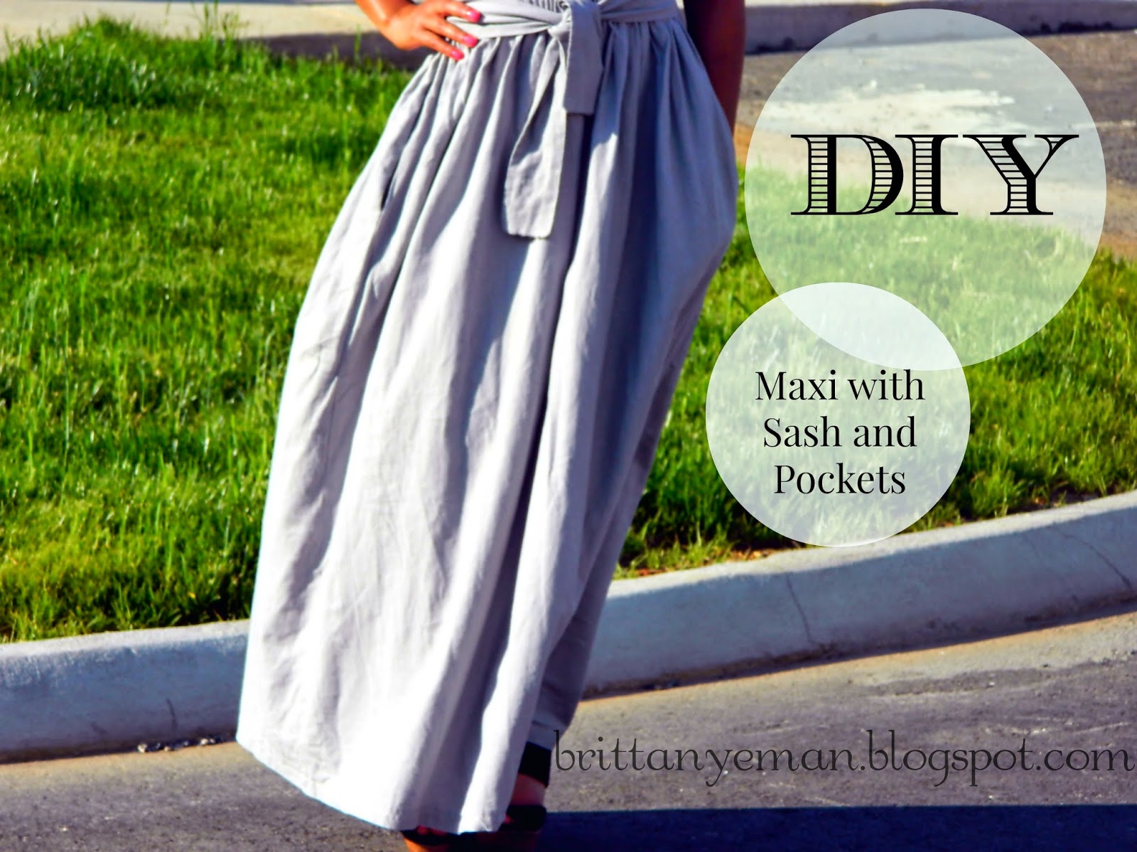 Brittany E.: DIY Linen Maxi Skirt with Pockets and Sash