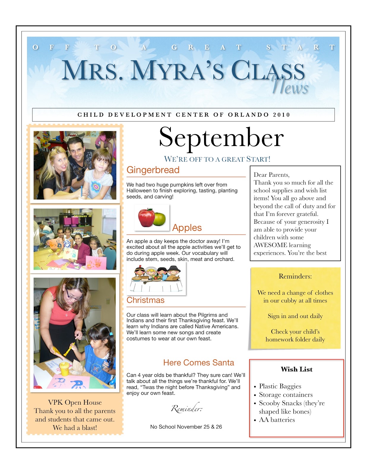 Child Care Newsletter Templates Free