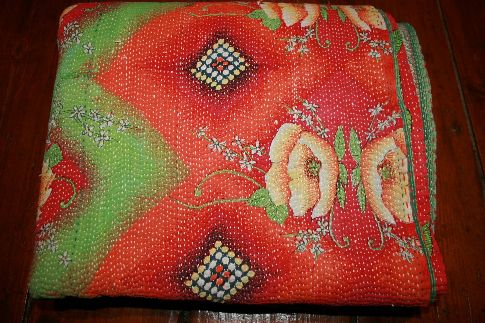 TREASURES My vintage Kantha quilt