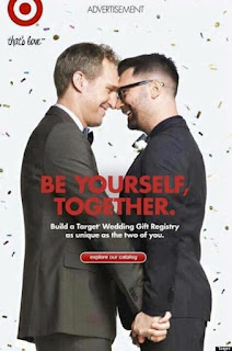 target gay wedding advert poster