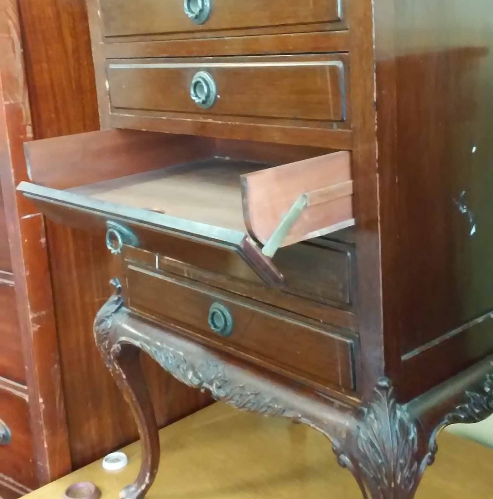 UHURU FURNITURE & COLLECTIBLES SOLD Fancy Chest with Drop Down Drawer
