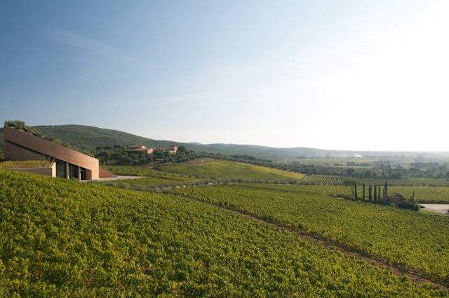 Petra Winery, vineyards and wine cellar by Mario Botta