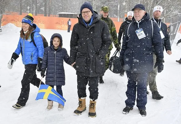 Crown Princess Victoria, Prince Daniel, Princess Estelle. Prince Oscar wore Sorel winter carnival boots