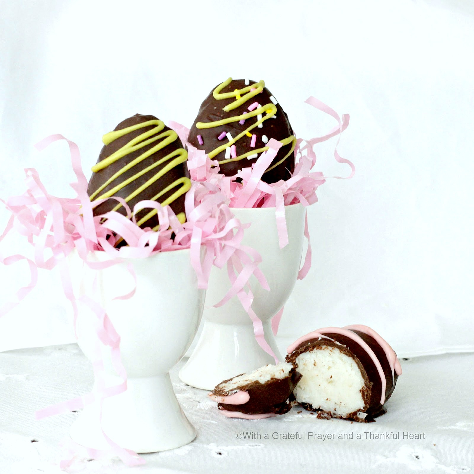 Chocolate Buttercream & Coconut Easter Eggs Grateful Prayer