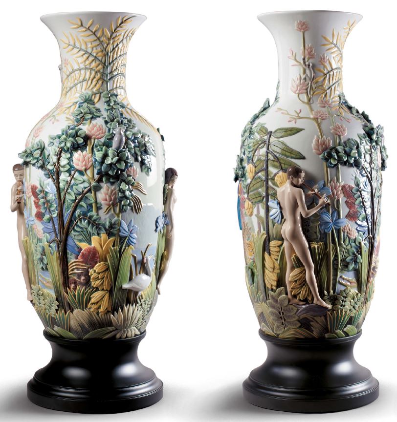 Lladro from Spain Montinas Lladro 01997 PARADISE VASE