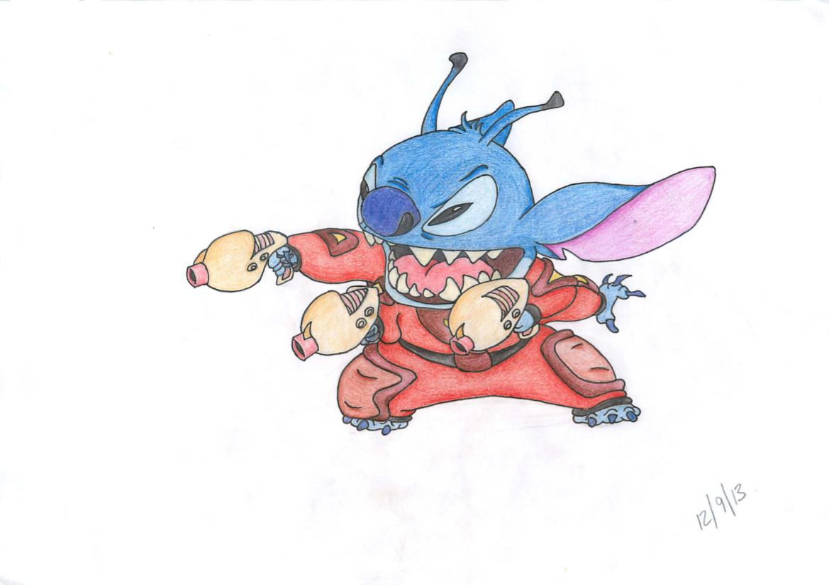 Drawing of Stitch by adult