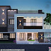 4 bedroom modern flat roof home plan 3810 square feet