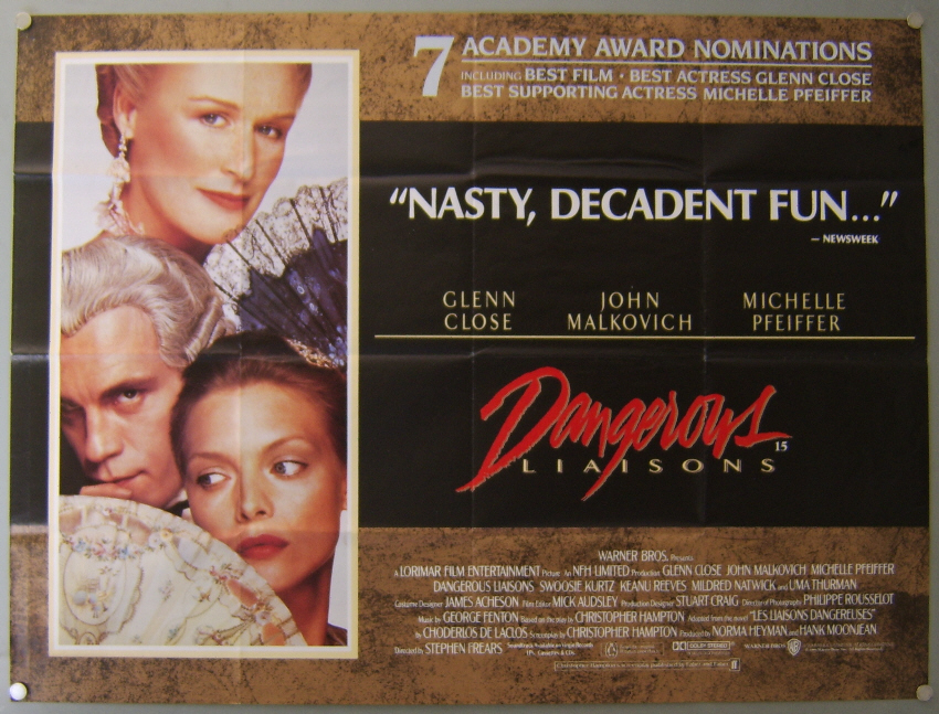 Movie Lovers Reviews: Dangerous Liaisons (1988) - Uma, Uma, Uma