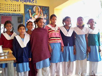 INDIA: School girls that sang a beautiful song/greeting of friendship that has been used by the com