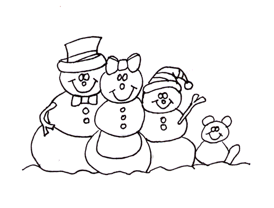 Family Frosty Coloring ~ Child Coloring