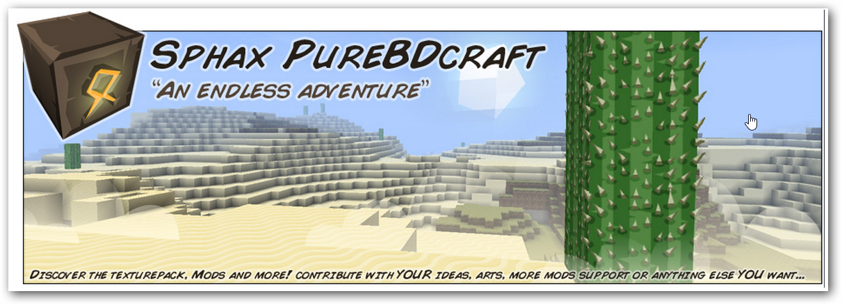 Скачать Sphax PureBDCraft для Minecraft 1.6.4