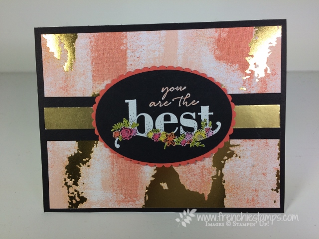 Stampin' Blends on Heat Emboss Happy Wishes, Alcohol markers, Technique, Stampin' Blends, Painted with Love designer paper, Stampin'Up!, Frenchie Stamps,