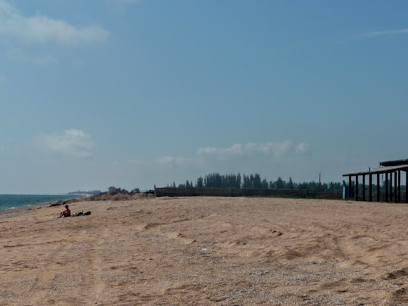 Арабатская стрелка. Пансионат Сокол. Море, пляж