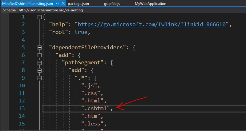 Adding file nesting