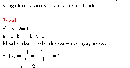 Contoh Soal Persamaan X dan Y