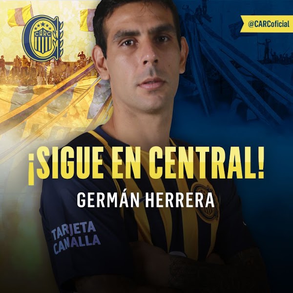 Oficial: Rosario Central, renueva Germán Herrera