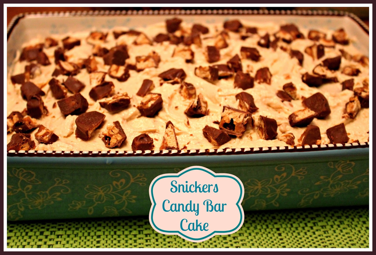 Sweet Tea and Cornbread Snickers Candy Bar Cake!