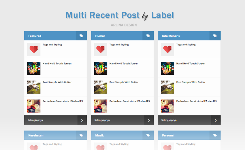 Memasang Multi Recent Posts di Halaman Statis