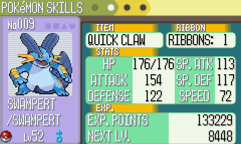 The best team for Pokemon Emerald with Swampert