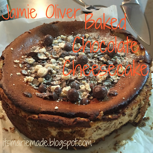 It's Marie Made! Recipe Jamie Oliver Baked Chocolate Cheesecake