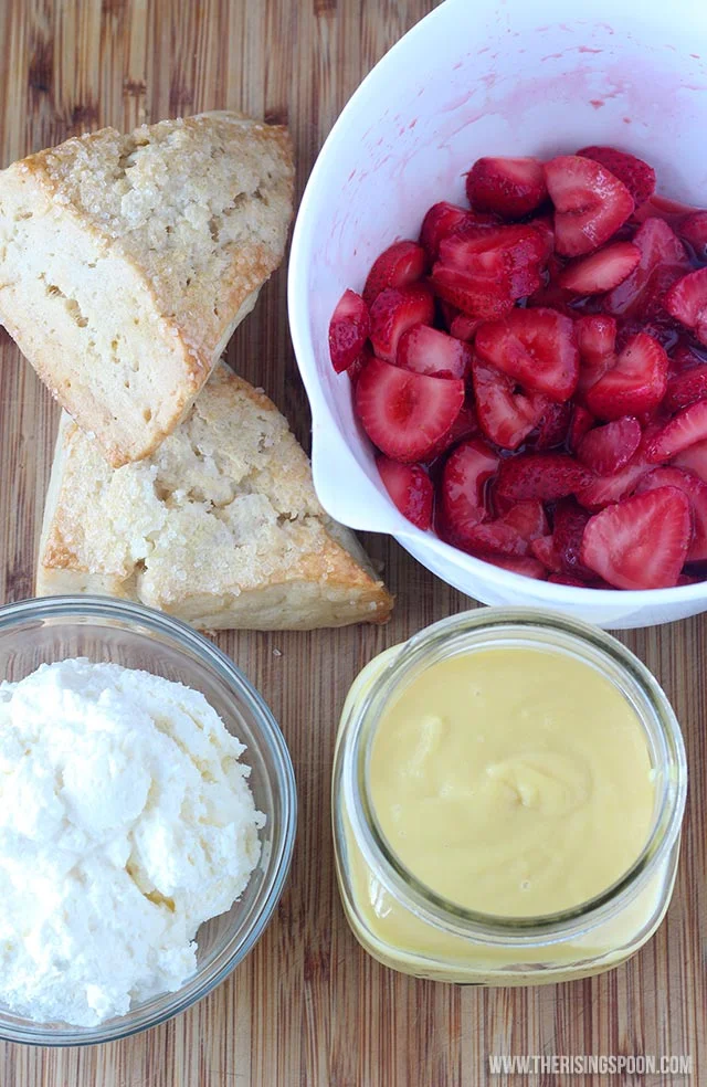 Strawberry Shortcake & Lemon Curd Parfait Ingredients