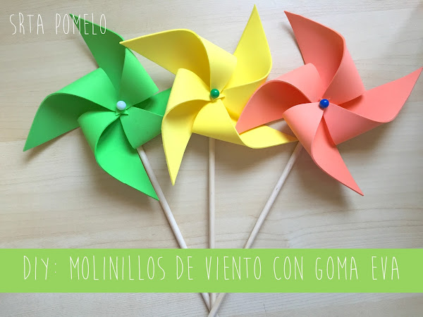 Un molinillo de viento casero para los niños. Manualidades infantiles