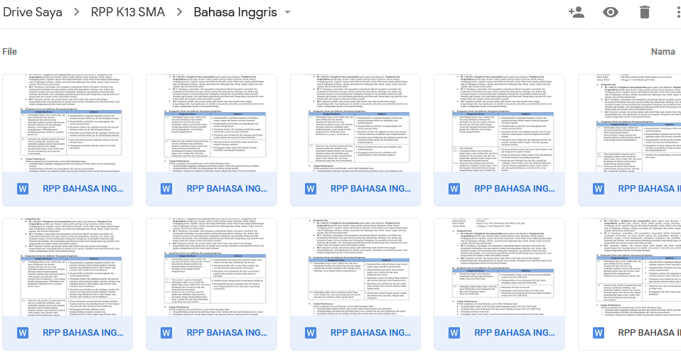 RPP Bahasa Inggris SMA Kelas X Kurikulum 2013 Revisi 2018