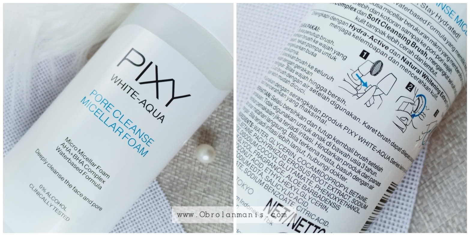 Kemasan PIXY White-Aqua Pore Cleanse Micellar Foam