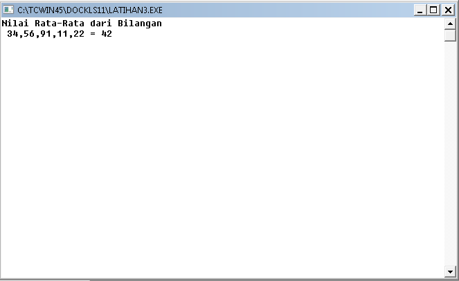 Menghitung Nilai Rata-Rata pada Turbo C++ | LIABLOG