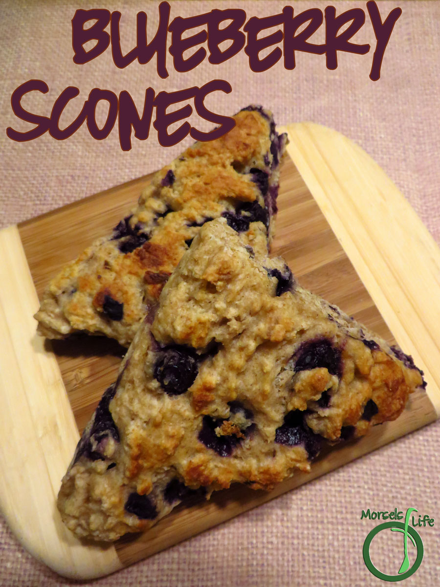 Morsels of Life - Blueberry Scones - Part of a scrumptious breakfast - try these blueberry scones, full of the goodness of sweet summer blueberries.