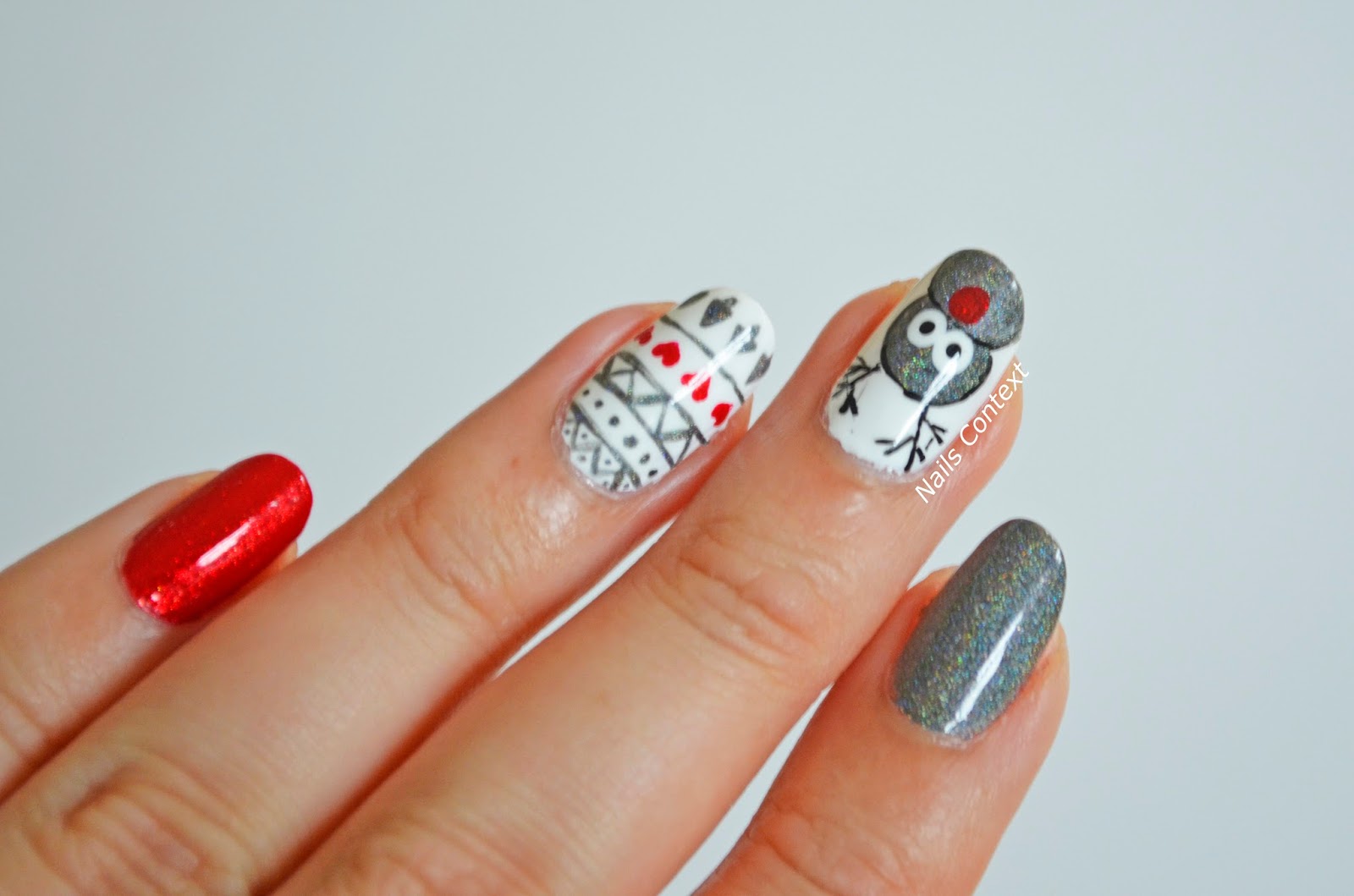 Reindeer Nail Art for Long Nails on Pinterest - wide 1