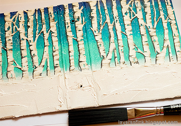 Layers of ink - Birch Forest December Daily Tutorial by Anna-Karin Evaldsson.