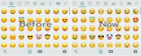 WhatsApp before and after emoji set
