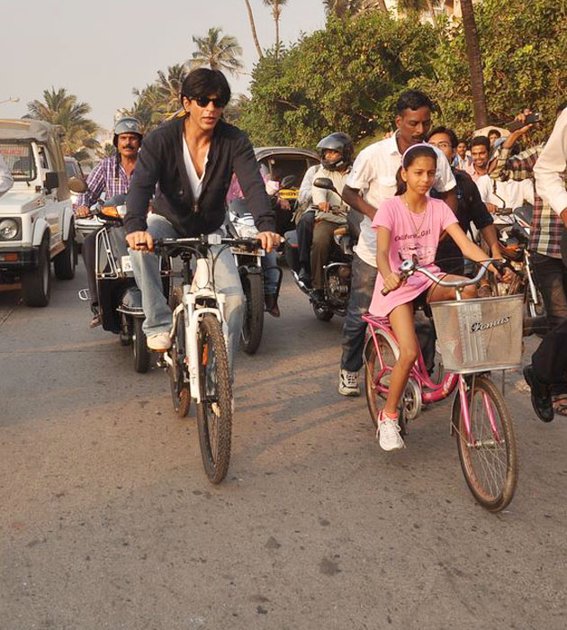 Khan on Bike