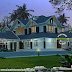 Sloping roof, 4 bhk luxurious house plan