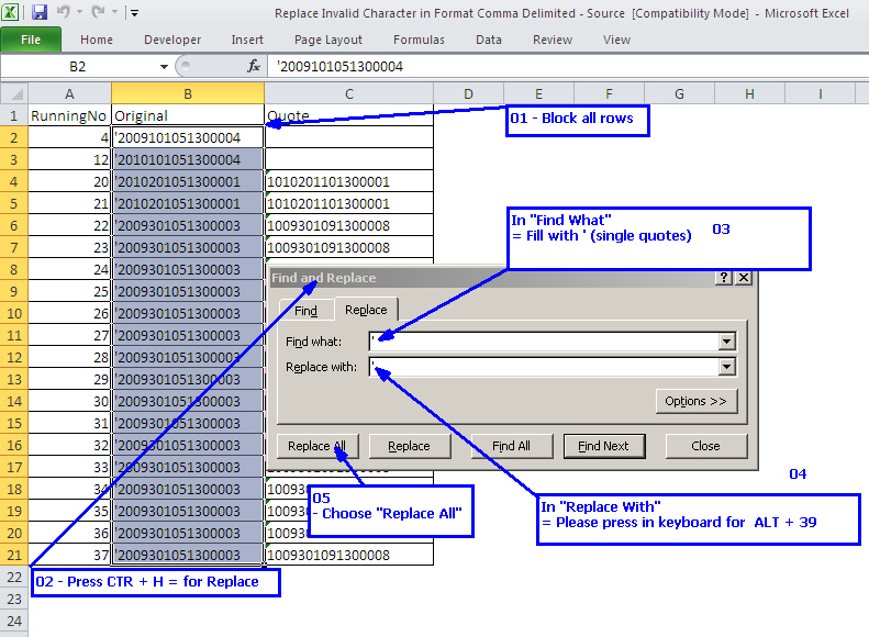 sharing How To Remove Invalid Character Like Single Quotes