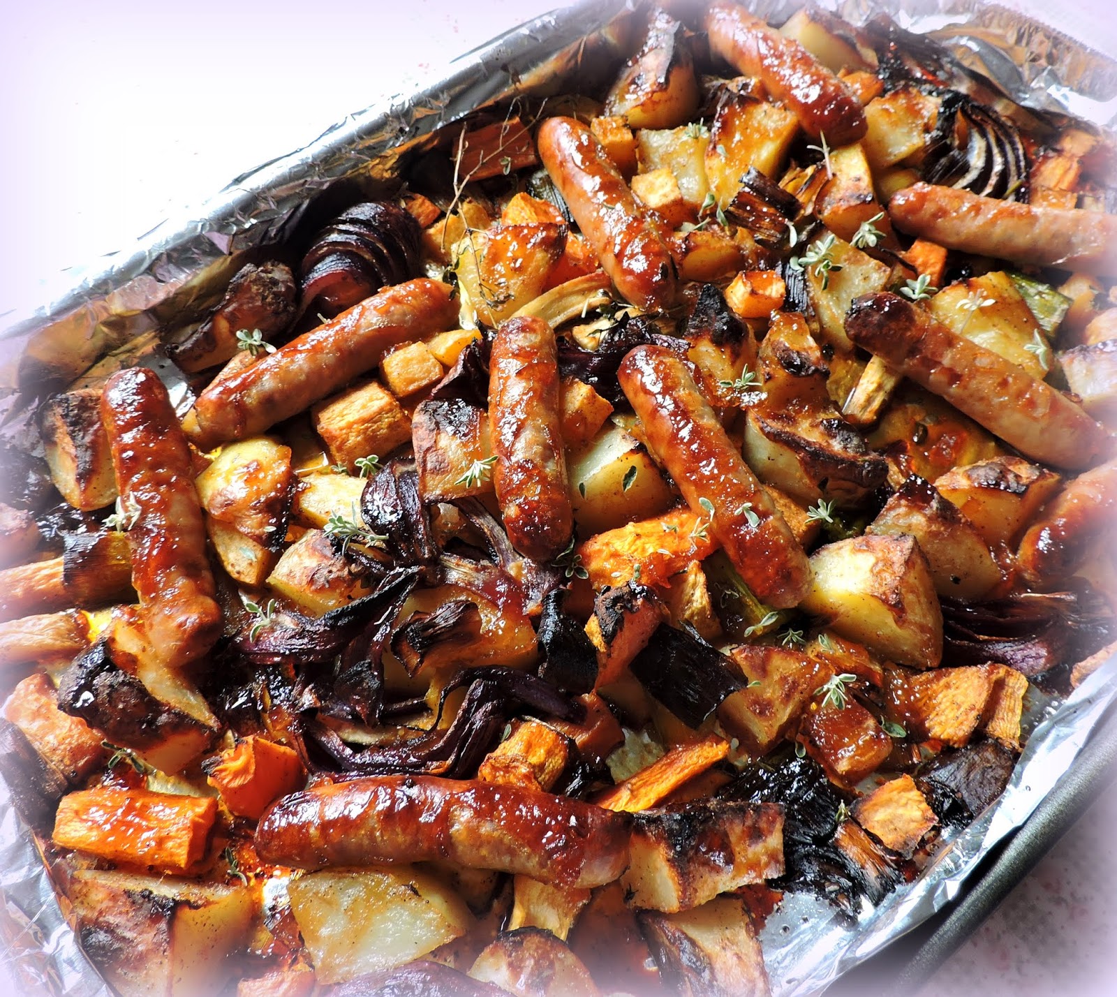 Sticky Sausage Tray Bake The English Kitchen