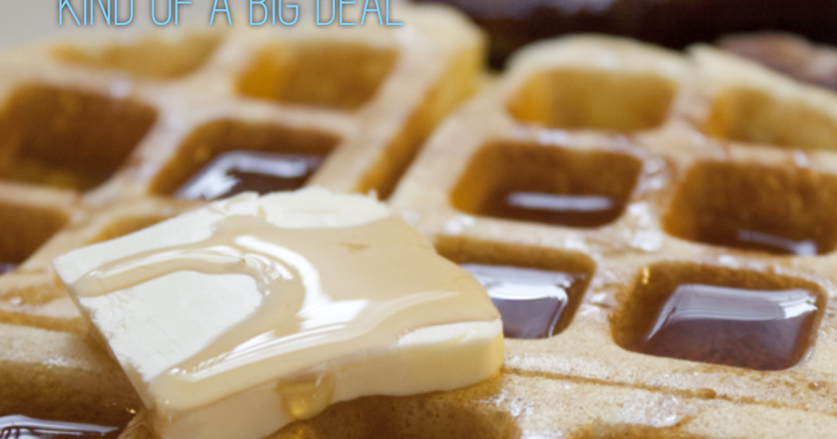 kind of a big deal "A waffle is like a pancake with a syrup trap