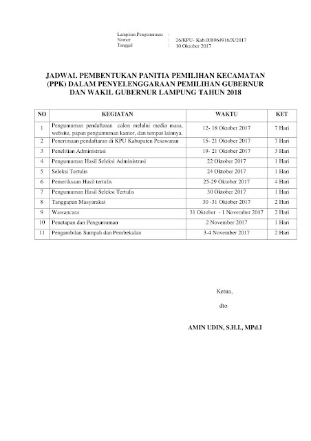 KPUD Kabupaten Pesawaran
