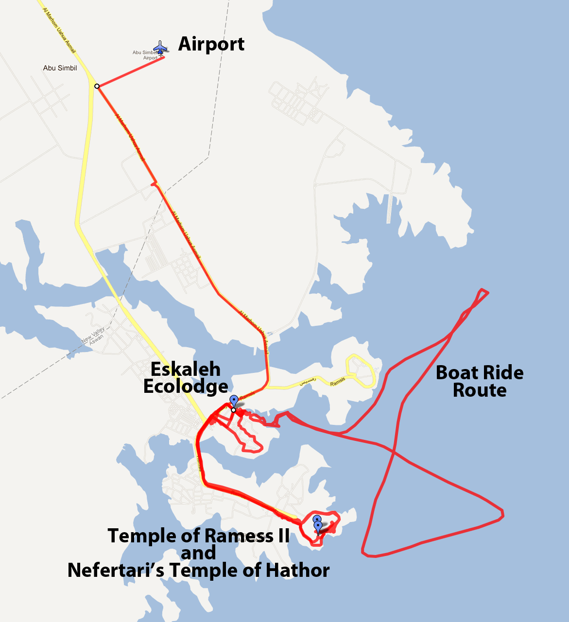 Laure and Quarup: Abu Simbel, Egypt 3/1 - 3/2 Laure and Quarup: Abu Simbel, Egypt 3/1 - 3/2