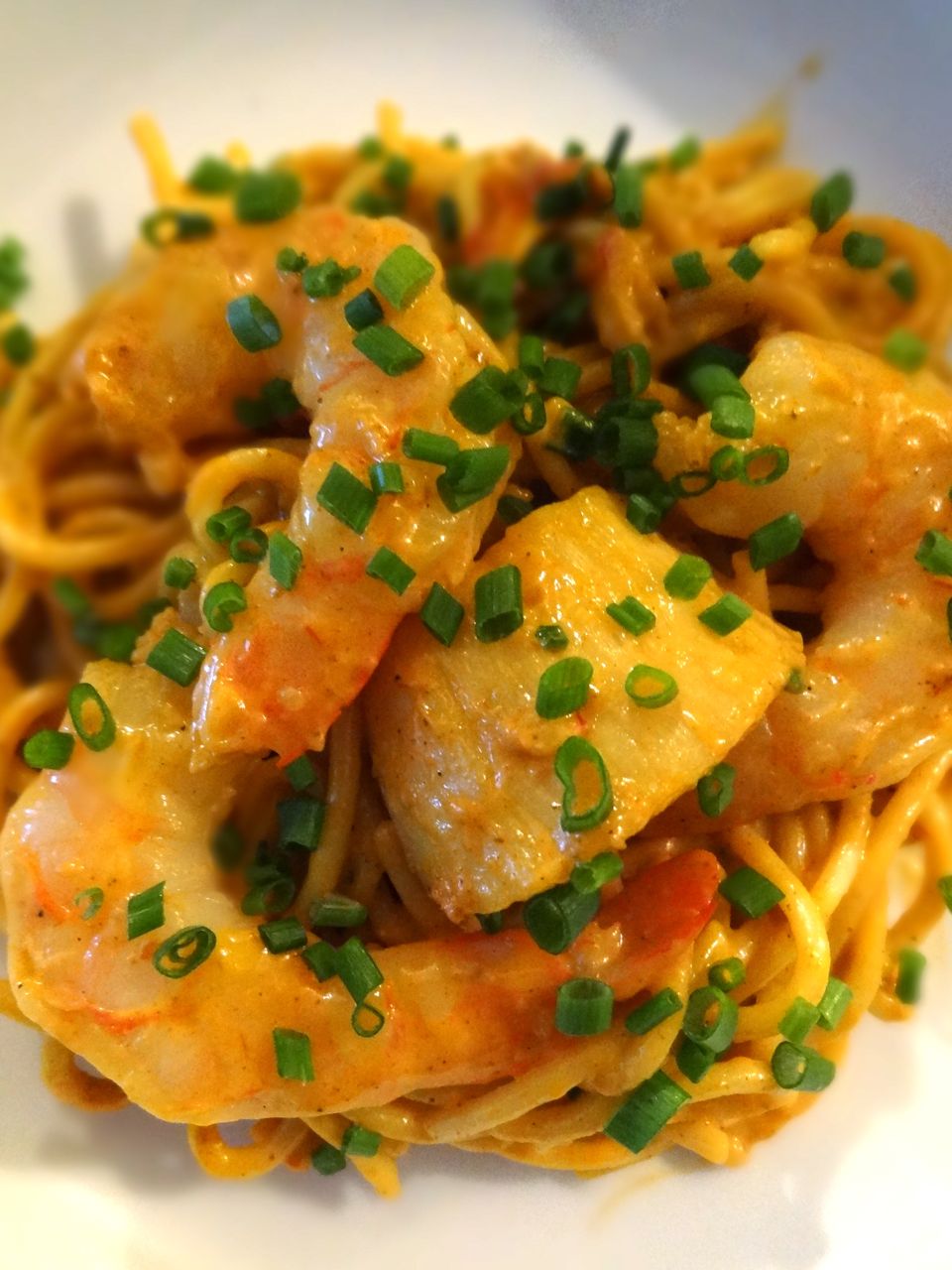 Scrumpdillyicious Lobster, Shrimp & Scallop Newburg Pasta