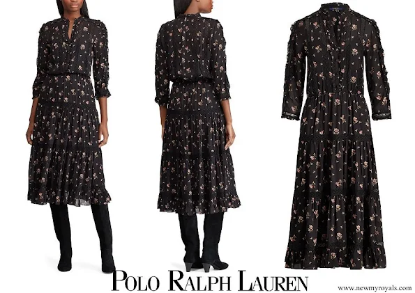 Princess Charlene wore POLO RALPH LAUREN Floral Georgette Dress